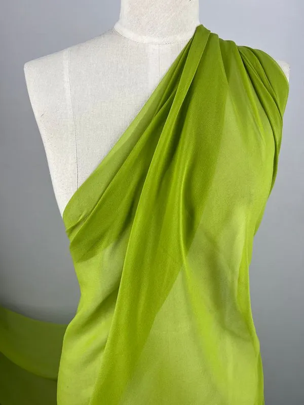 Pure Silk Georgette - Evergreen - 135cm