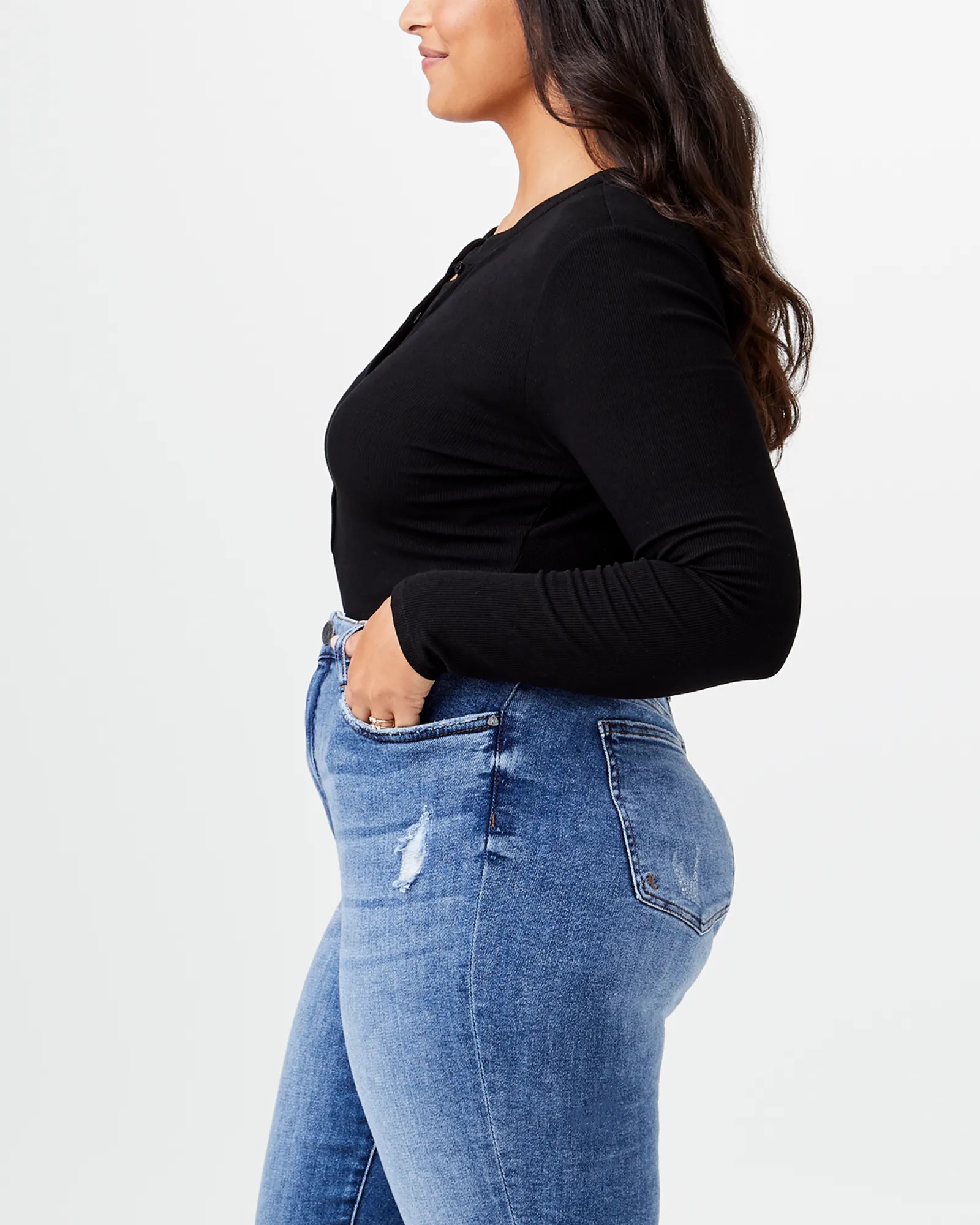Rivka Long-Sleeve Bodysuit | Black