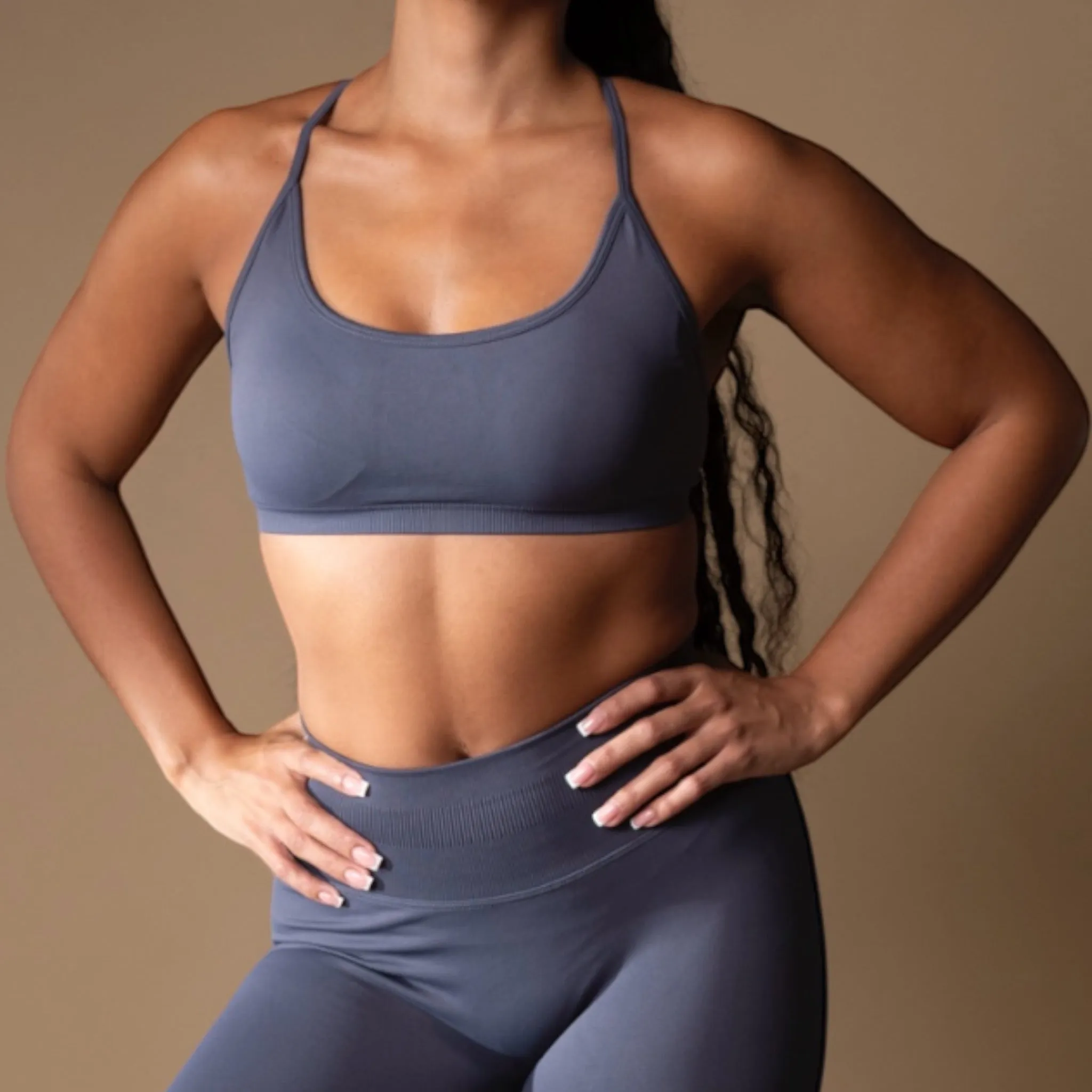 Seamless Scrunch Legging blue-gray