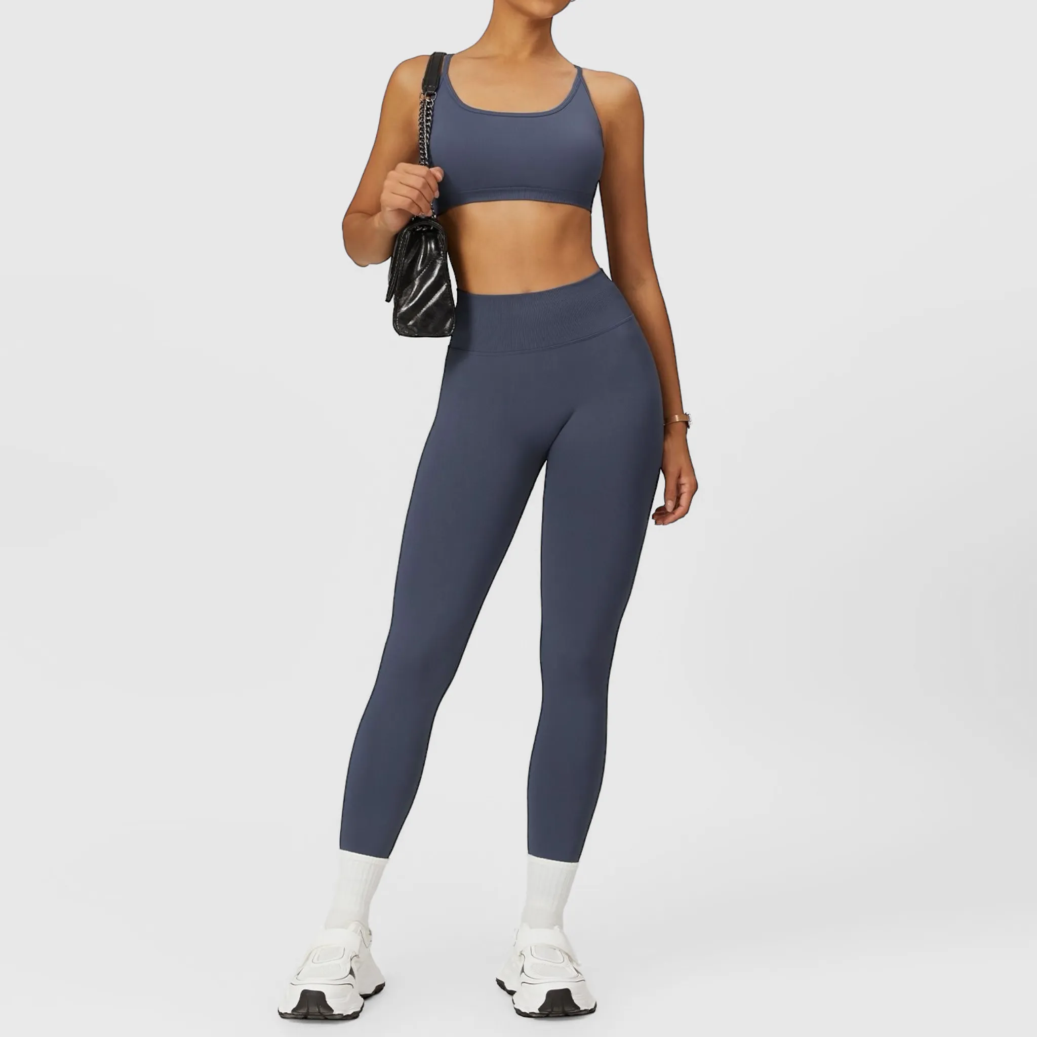 Seamless Scrunch Legging blue-gray