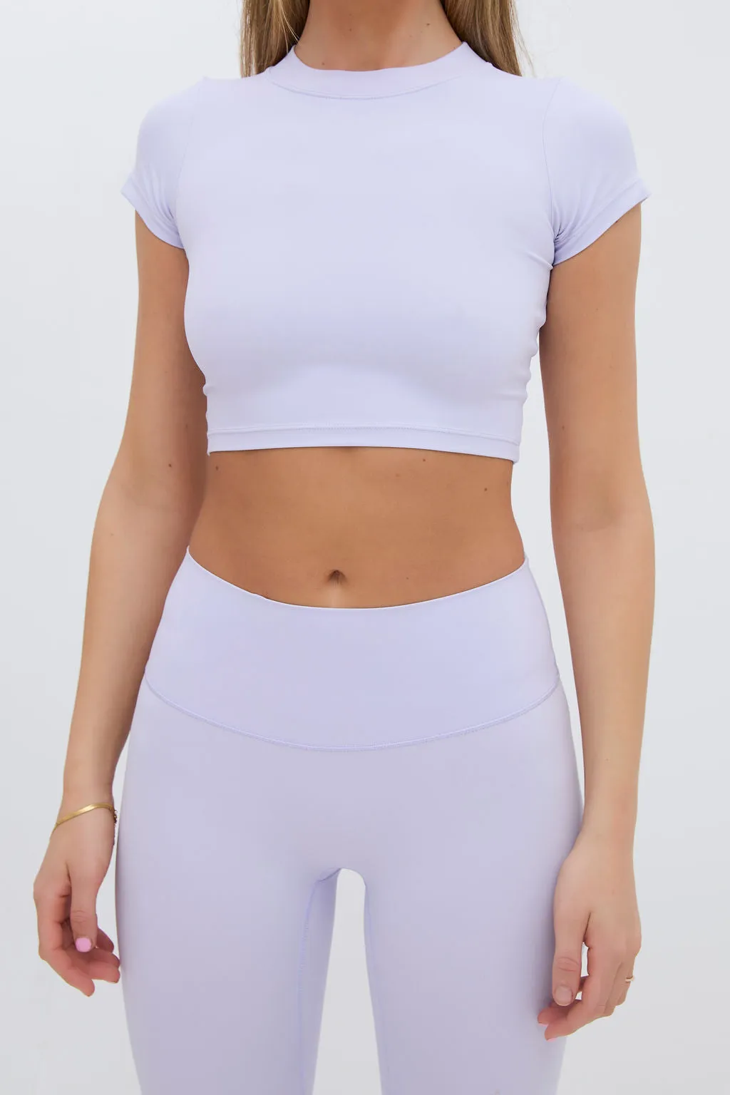 SECOND SKIN CROPPED TEE - LAVENDER