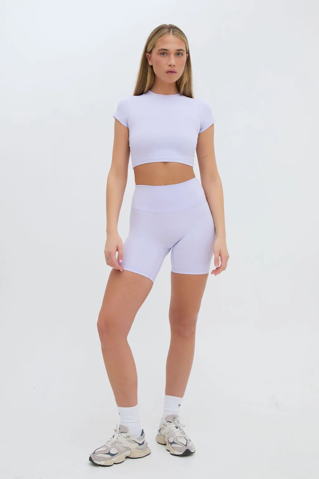 SECOND SKIN CROPPED TEE - LAVENDER