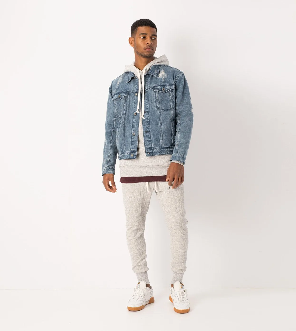 Shred Snitch Denim Jacket Blow-Out Blue - Sale