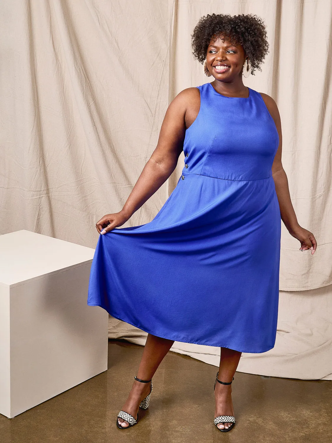 Signature Jewel Tone EcoVero Viscose - Sapphire