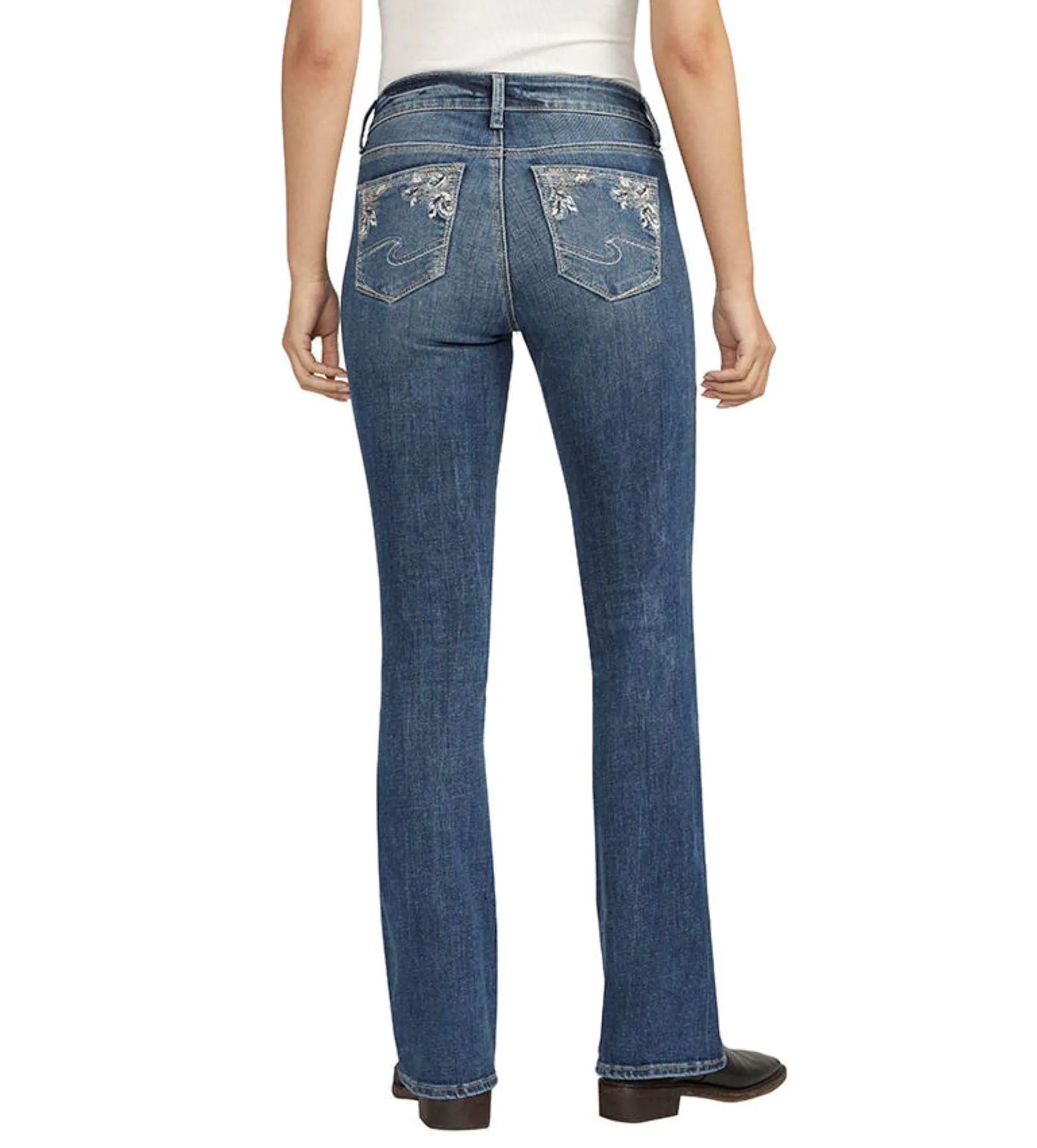 Silver Jeans Mid Rise Comfort Fit Elyse Bootcut In Indigo