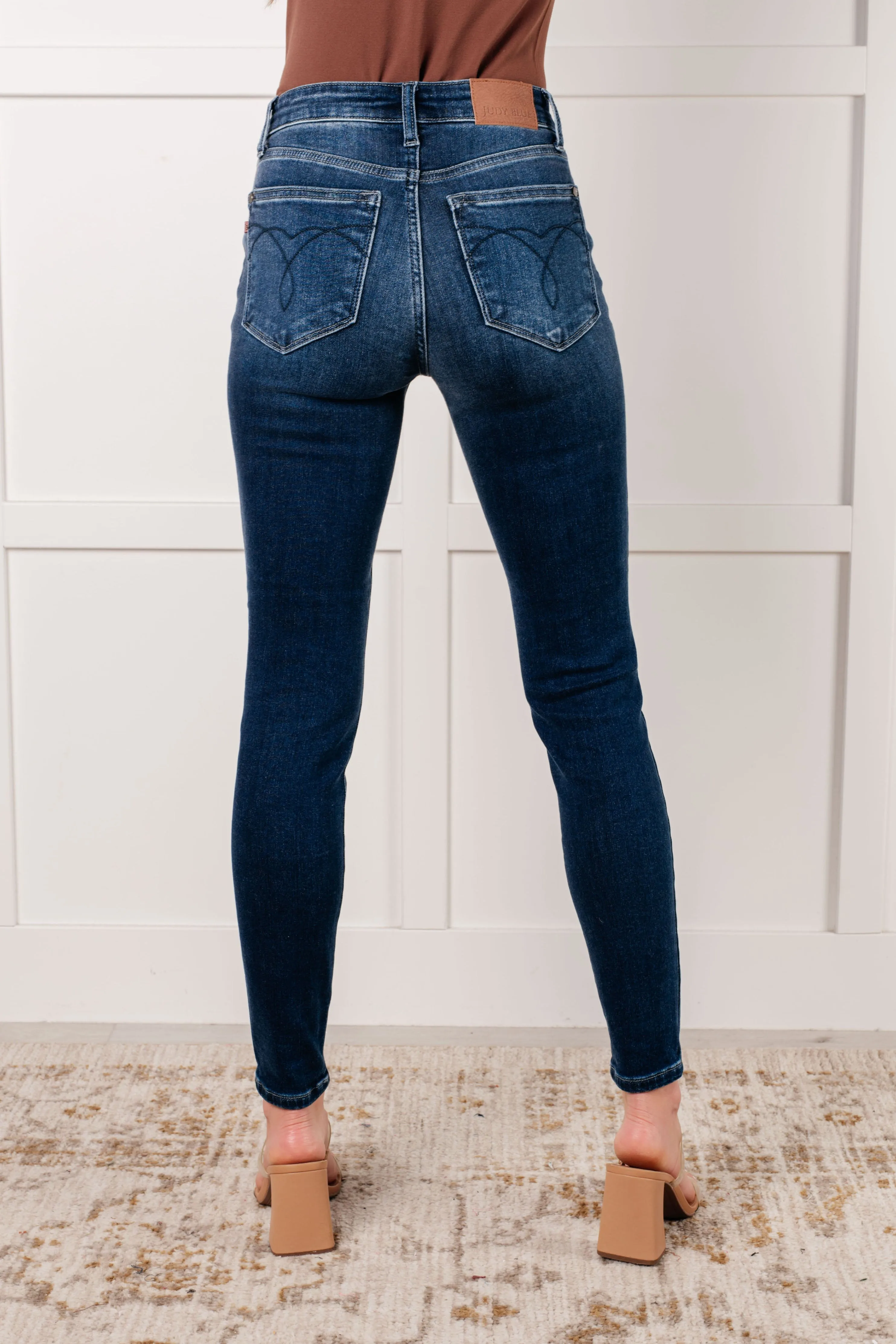 Skylar Mid Rise Thermal Vintage Skinny Jean | Dark Wash | Sizes 0-24W | Cozy & Stylish