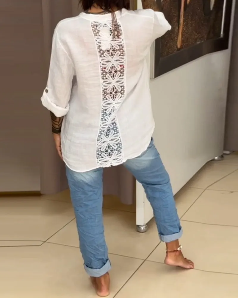 Stylish sequin patch jeans