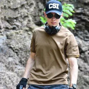 Summer Round Neck Quick-drying  Training Men's T-shirt