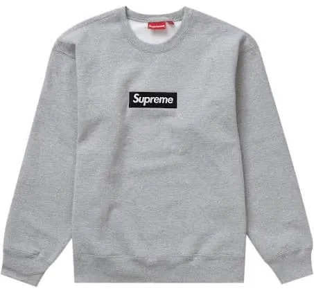 SUPREME BOX LOGO CREWNECK HEATHER GREY (FW22)