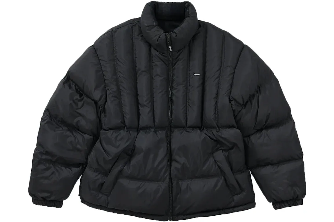 SUPREME FLANNEL REVERSIBLE PUFFER JACKET BLACK