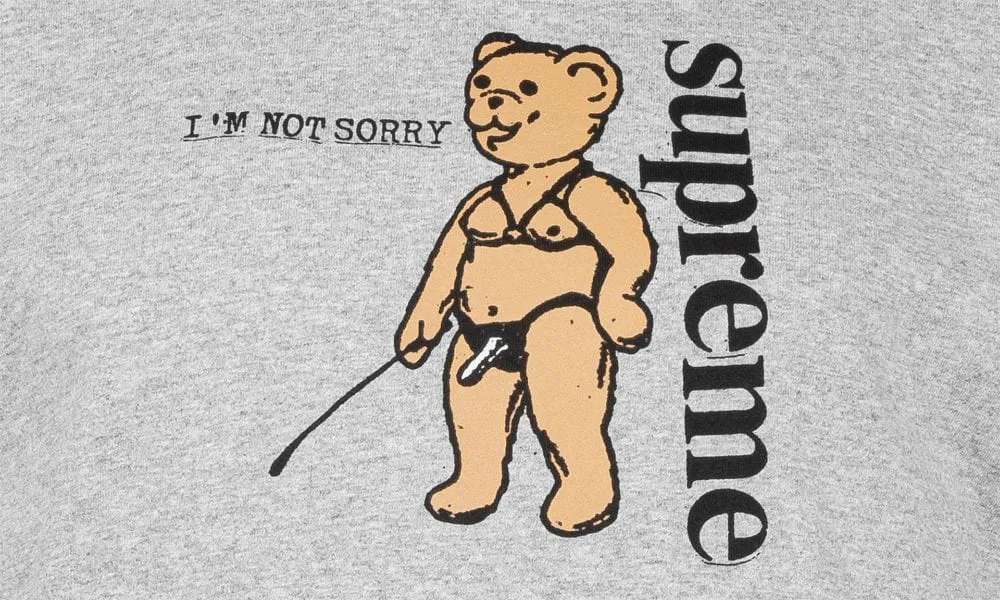 SUPREME NOT SORRY T-SHIRT GREY