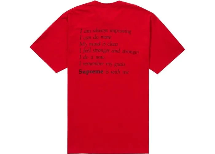 SUPREME STAY POSITIVE TEE RED