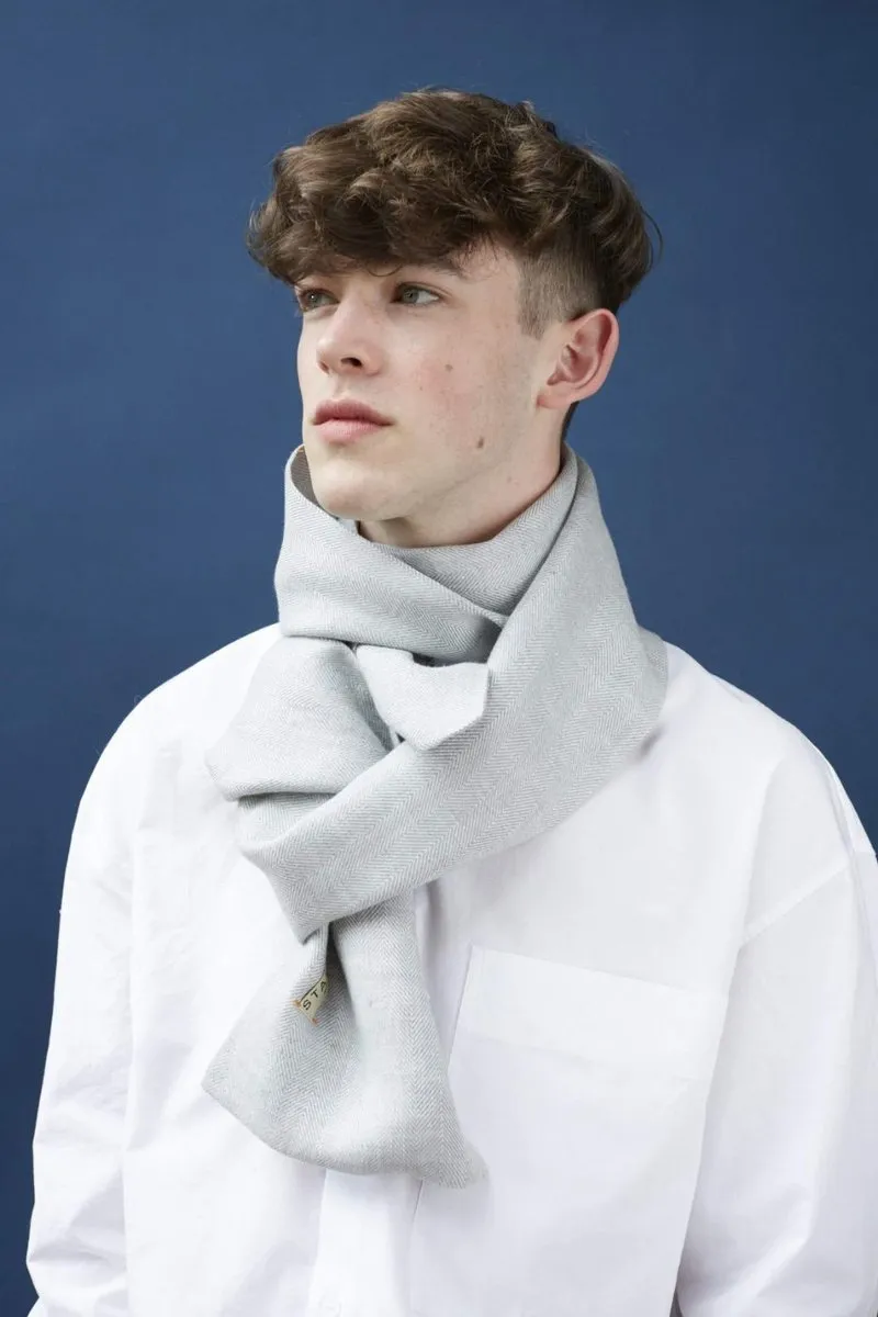 The Great Herringbone Linen Scarf