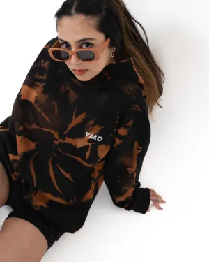 Tie Dye Orange Overside Hoodie