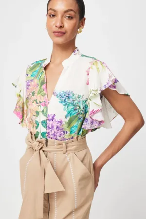 Tierra Waterfall Sleeve Blouse Wisteria Alba