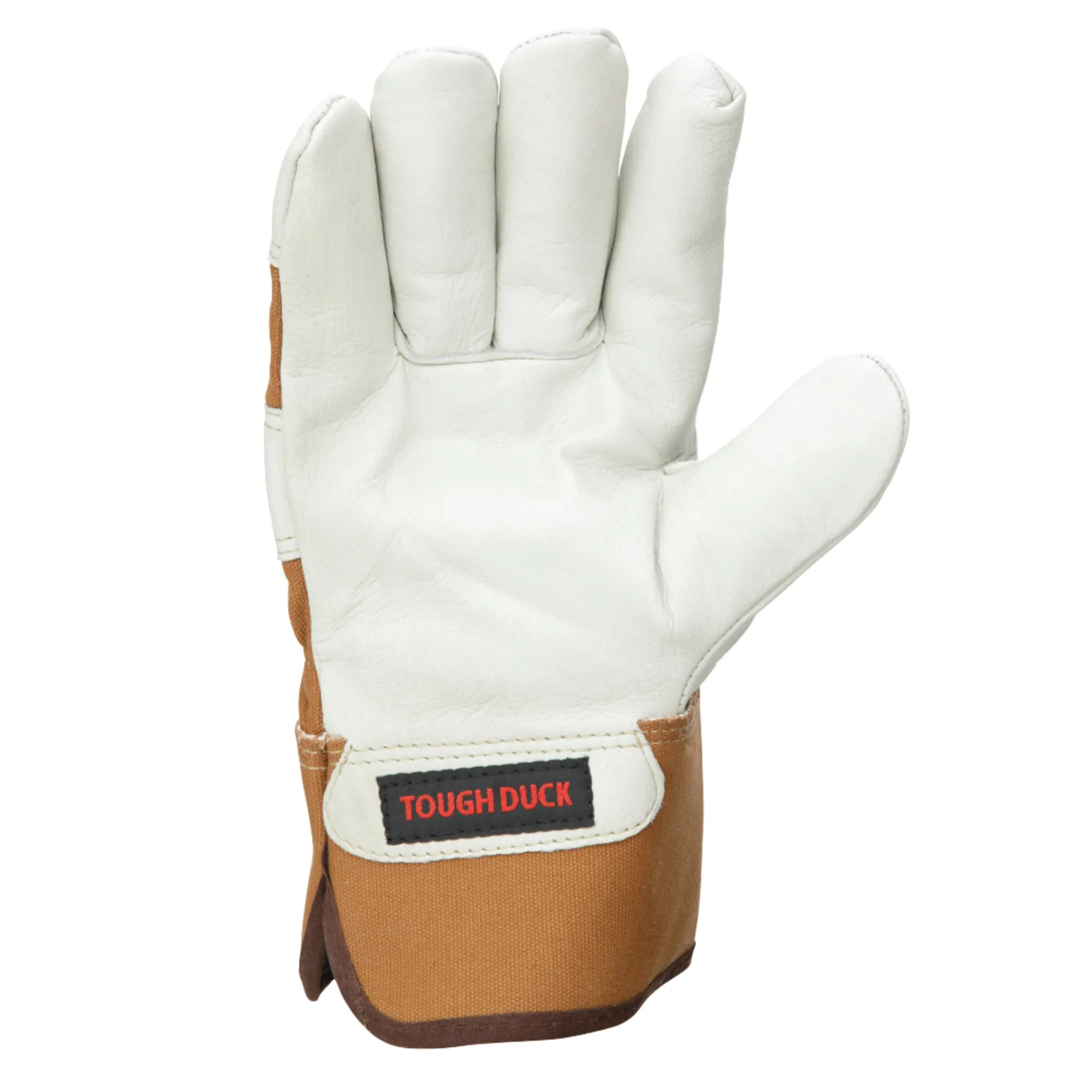 Tough Duck Winter Work Gloves 150g Thinsulate, Premium Cowgrain Leather, Waterproof/Breathable, Rubberized Safety Cuff, Ultimate Cold and Wet Protection | Sizes M-2XL