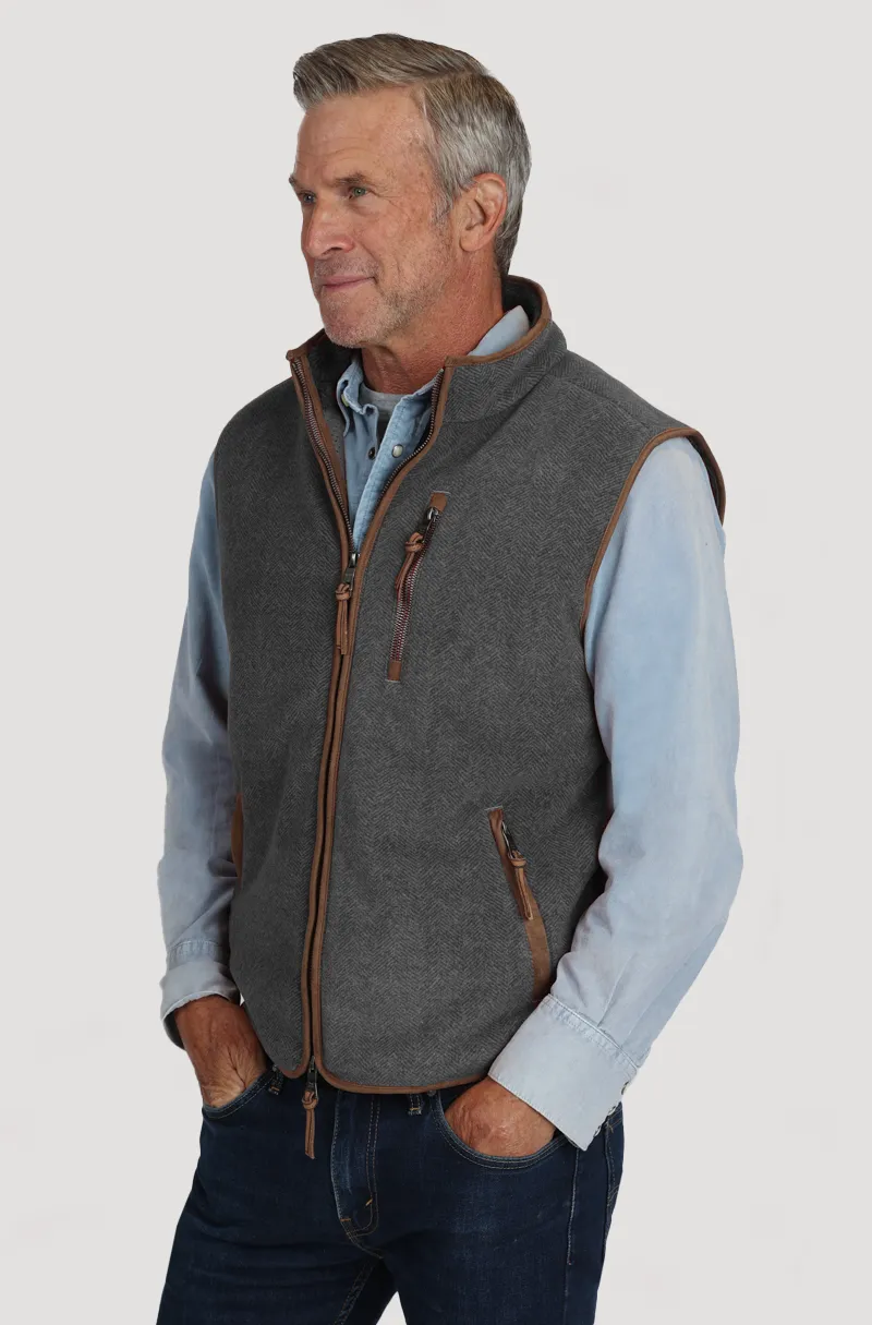True Grit Hergbone Fleece Vest
