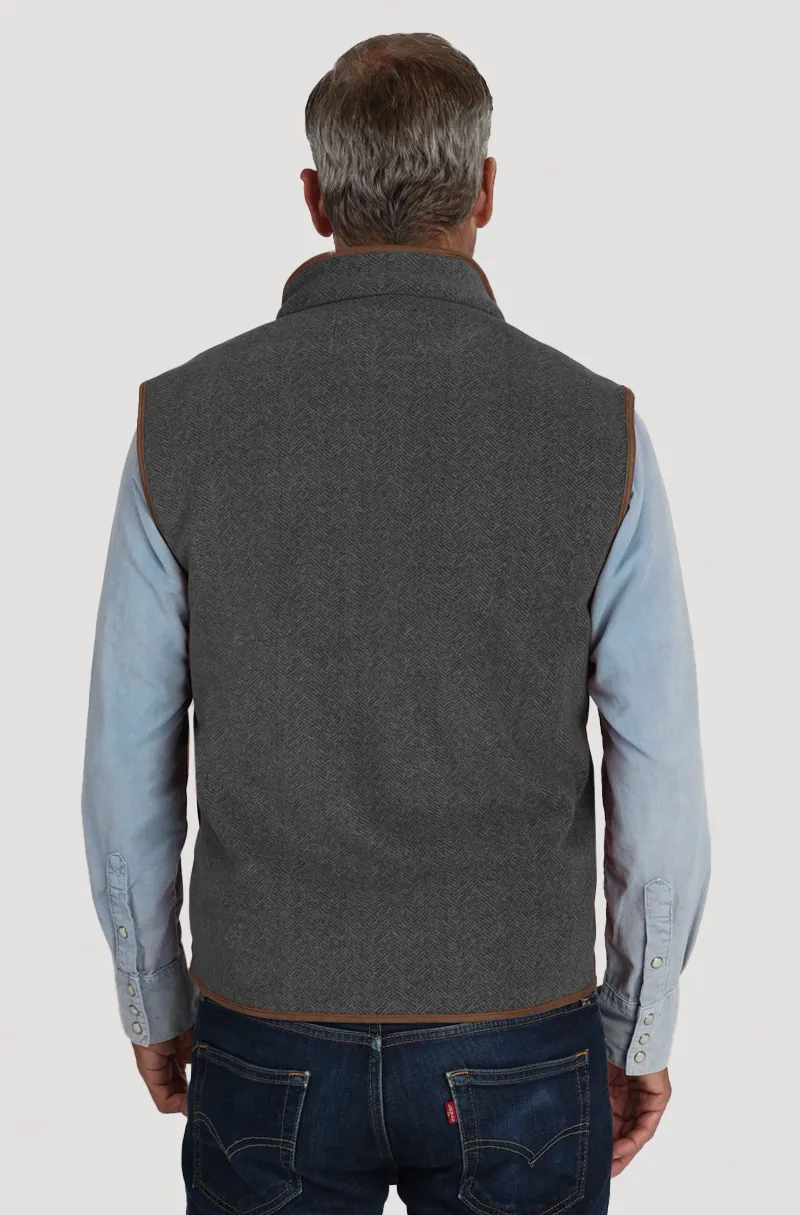 True Grit Hergbone Fleece Vest
