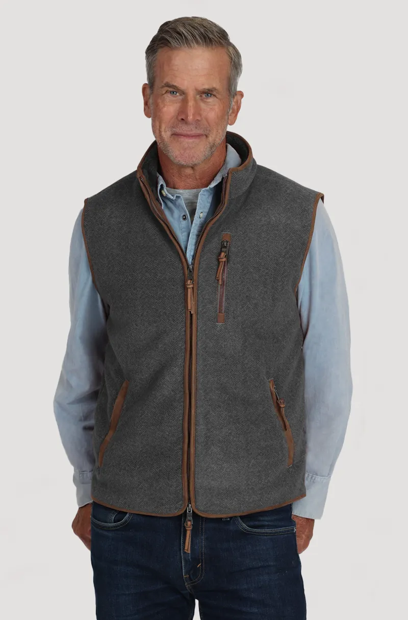 True Grit Hergbone Fleece Vest