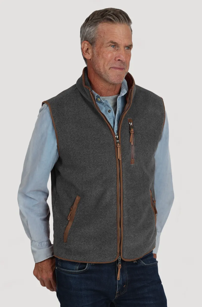 True Grit Hergbone Fleece Vest