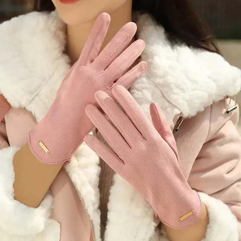 Winter Suede Touchscreen Gloves - Padded