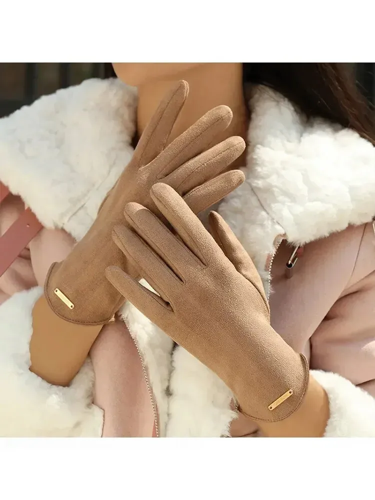 Winter Suede Touchscreen Gloves - Padded