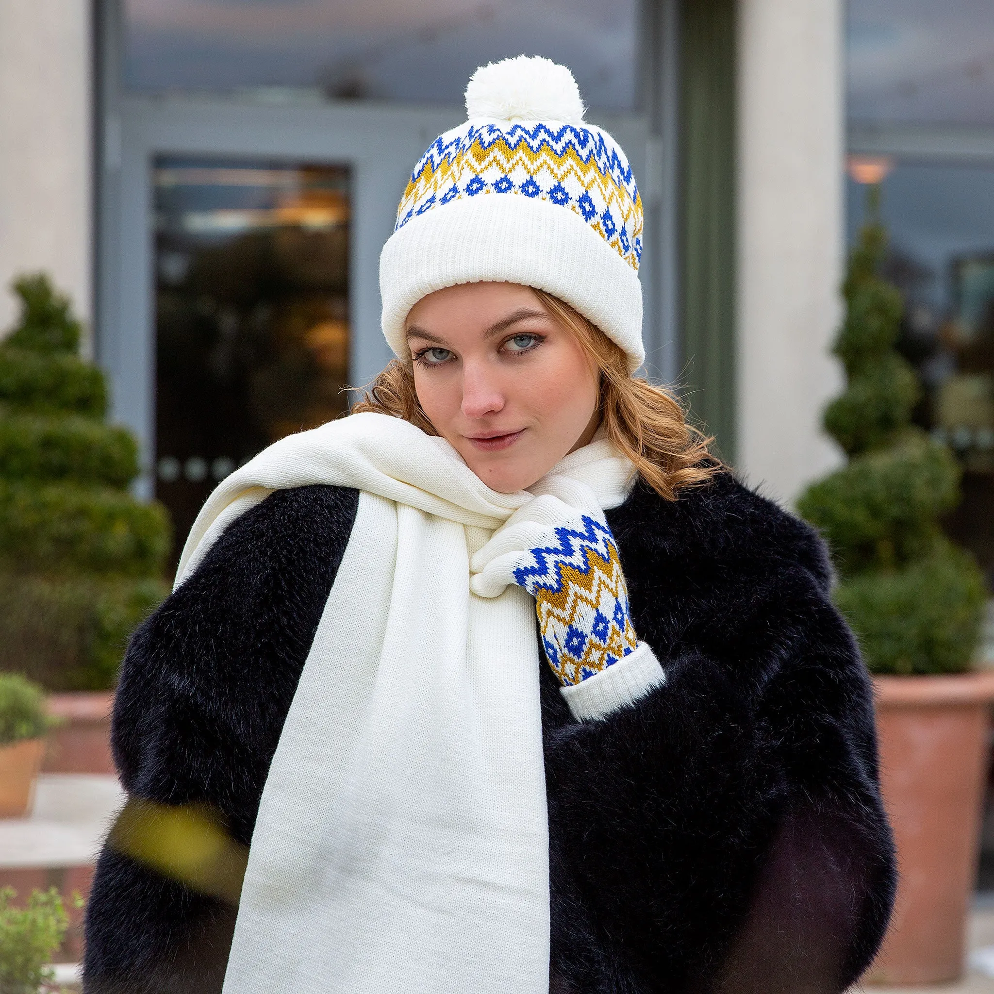 Women’s Jacquard Fair Isle Knitted Gloves