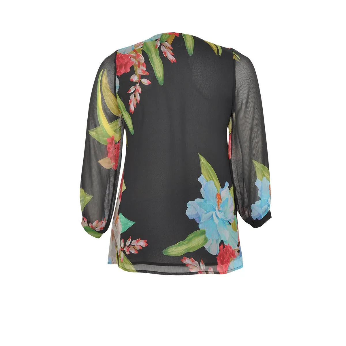 Yoek Black Label Blouse V Beaded Blooms