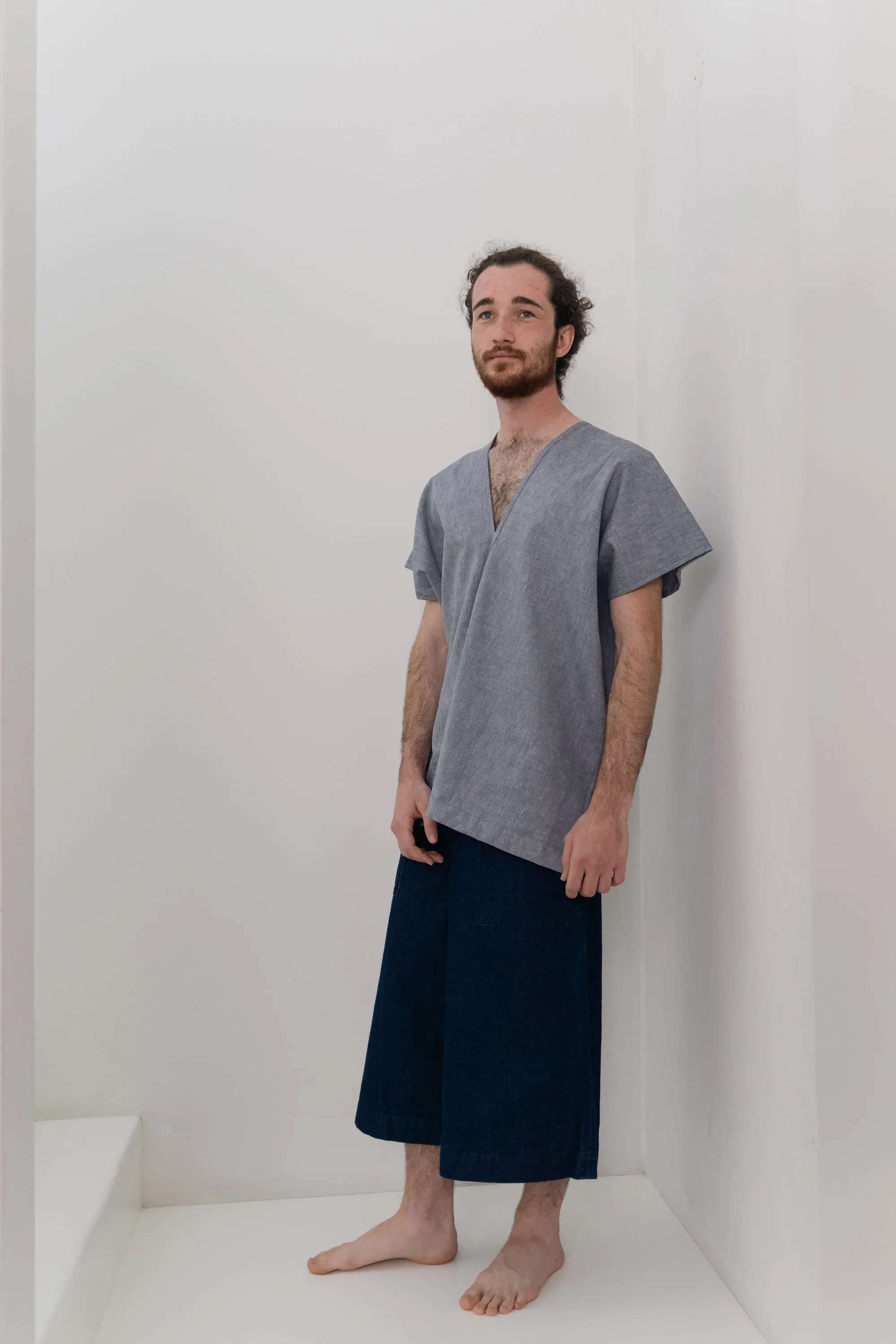 Zero Waste Blue Melange Blouse