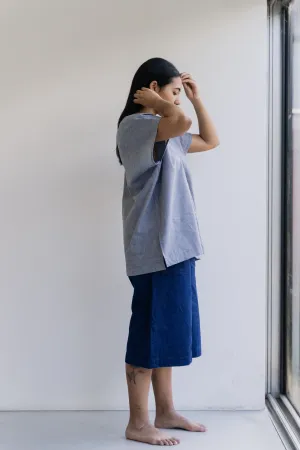 Zero Waste Blue Melange Blouse